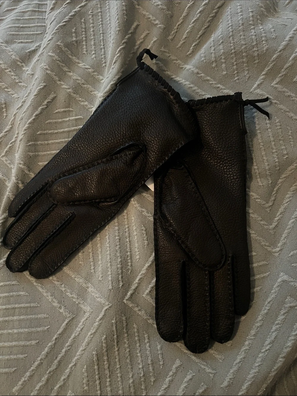 Polo by Ralph Lauren Black Leather Womens Gloves